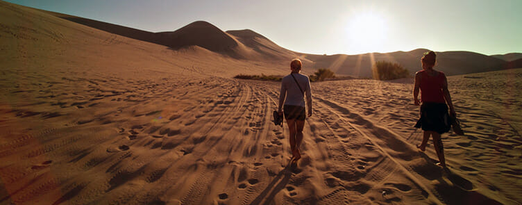 Dunes dans le désert du Maroc