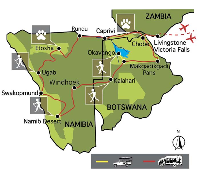 Carte du voyage 