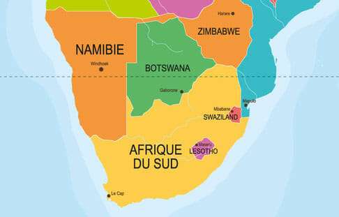 Carte du Botswana
